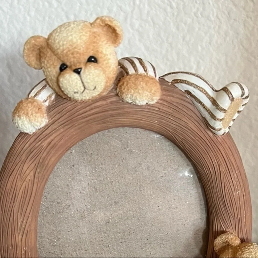 Artisan Flair Teddy Bears Pajama Party Photo Frame Oval 3.5 x 4.5 Opening